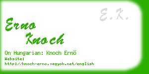 erno knoch business card